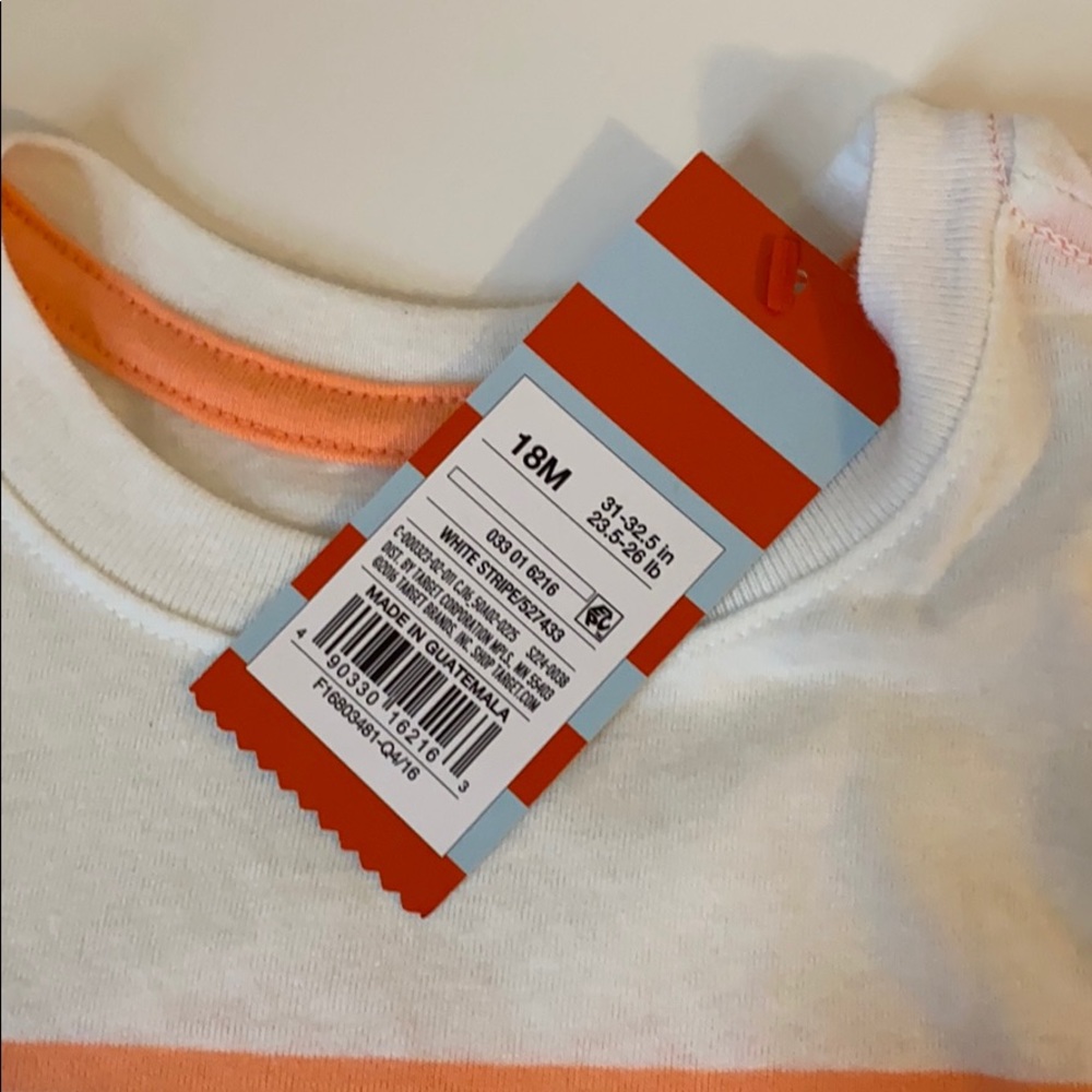 ⭐️ NWT Kids Cat & Jack Striped Tee - Sz 18 Months - Picture 4 of 7